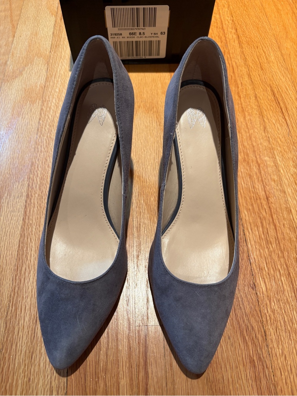Victoria's Secret Gray Suede Pointed-Toe Pumps